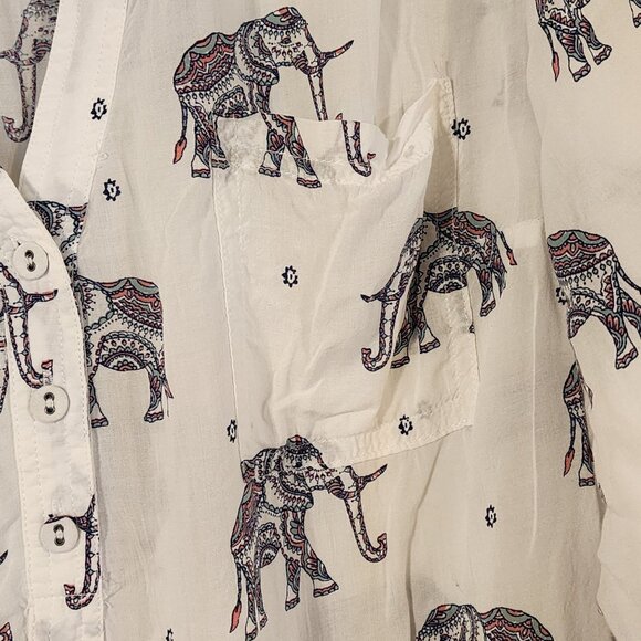 Torrid women 3 / 3X Harper Challis Elephant Print top blouse shirt - Picture 7 of 12